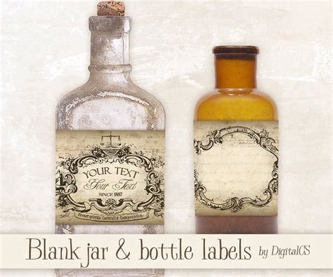 Printable Jar Labels Apothecary Labels for Jars Vintage Labels Vintage ...