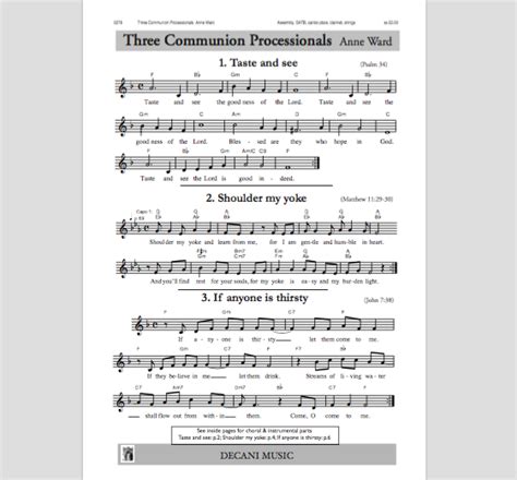 Three Communion Songs – Decani