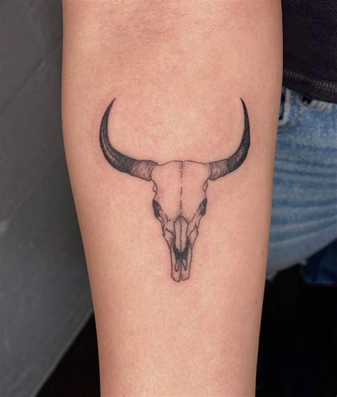 Bull skull | Spine tattoos for women, Cowgirl tattoos, Bull tattoos