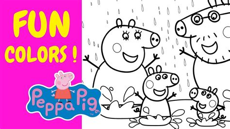 Peppa Pig Muddy Puddles Coloring Pages