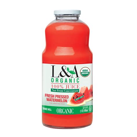 L&A 100% Organic Juice, Watermelon, 32 Fl Oz, 1 Count - Walmart.com