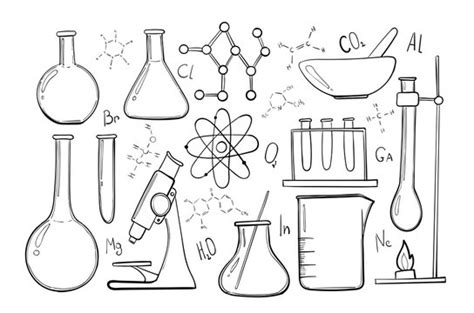 Chemistry Apparatus Clipart Black And White Cross