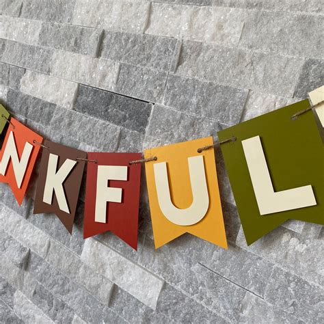 Thankful Banner Personalized Fall Banner Thanksgiving - Etsy