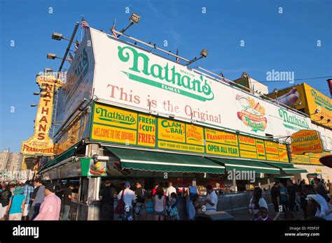 NATHANS FAMOUS HOT DOG STAND SURF AVENUE CONEY ISLAND BROOKLYN NEW YORK ...