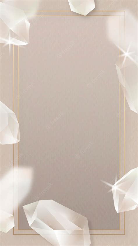 Premium Vector | Rectangle crystal frame design mobile phone wallpaper ...