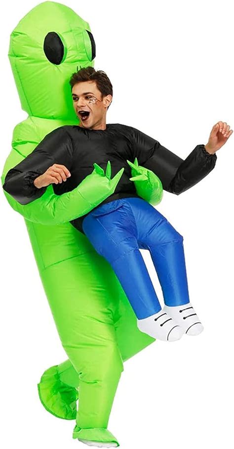 FunClothing Inflatable Alien Costume Adult, Funny Blow Up Costume for ...