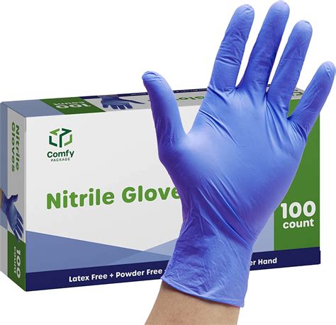 Comfy Package Nitrile Gloves Disposable Latex Free Cleaning Gloves ...