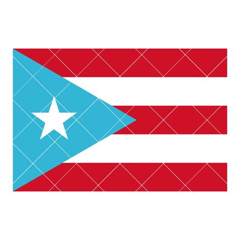 Puerto Rico Flag 1895 1952 Vector Puerto Rican.eps .dxf - Etsy