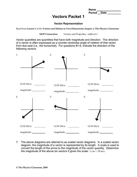 Vectors Packet 1