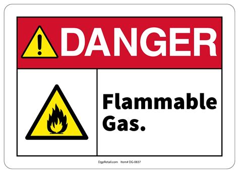 OSHA DANGER SAFETY SIGN Flammable Gas. - Walmart.com