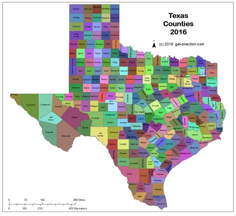 Map of Texas Counties