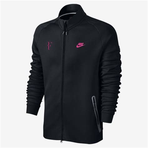 Nike RF Roger Federer Premier Mens Tennis Jacket Black Hyper Pink ...