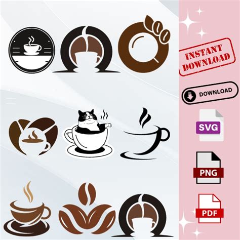 Coffee Shop Logo svg pdf png - Inspire Uplift