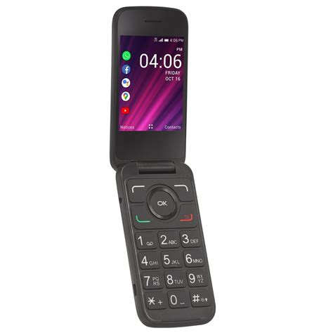 Alcatel My Flip 2 | TCL Tracfone | Black - 4 GB | Prepaid Flip phone ...