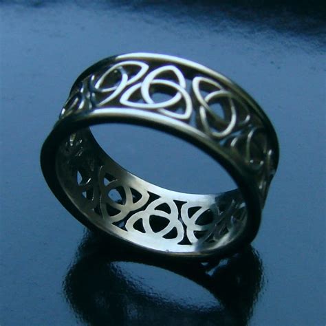 Trinity Knot Ring Sterling Silver 925 Triquetra Celtic Trefoil | Etsy