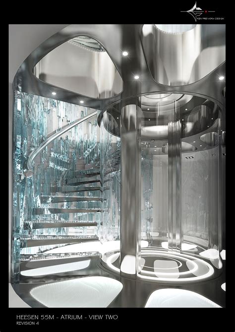 Check out this futuristic interior yacht design. This is a work of art ...