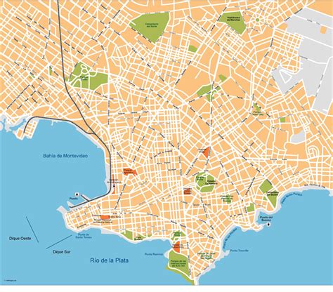 Montevideo Vector Map | Vector World Maps