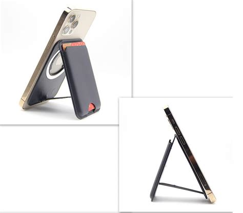 Magnetic phone holder card case horizontal and vertical foldable ...