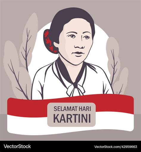 Selamat hari kartini celebration Royalty Free Vector Image