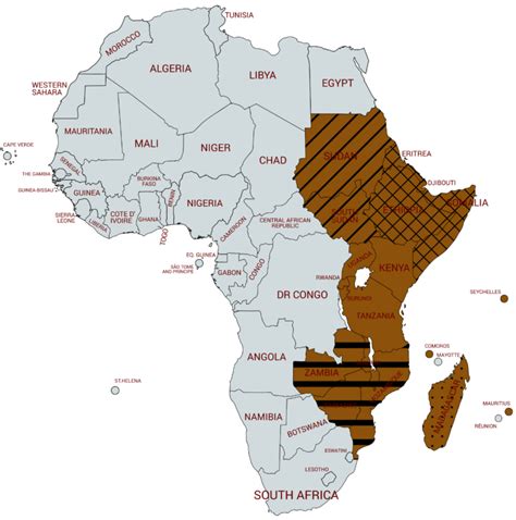 A Map Of East Africa – Topographic Map of Usa with States