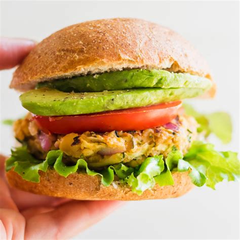 The Best Chickpea Veggie Burger Recipe - Running on Real Food