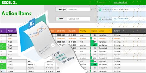 Action Items Template Excel - Excel