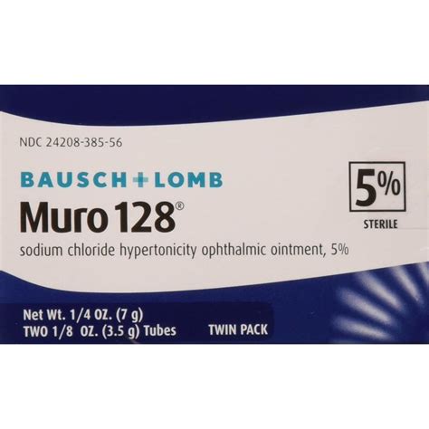 Bausch & Lomb Muro 128 Eye Ointment, 35g tubes, 2 Ct - Walmart.com