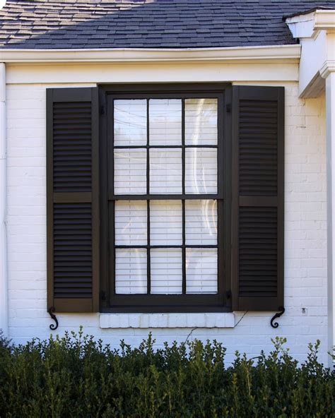 Exterior Wood Louvered Shutter | Shutters exterior, Window shutters ...