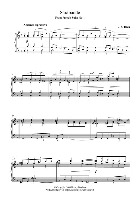 Sarabande From Cello Suite in E Flat | Sheet Music Direct