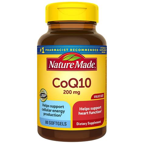 Nature Made CoQ10 200 mg Dietary Supplement Liquid Softgels | Walgreens