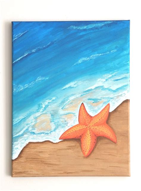 Estrella de mar. Acrílico, Carolina Vindas in 2023 | Canvas painting ...