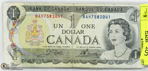 1973 CANADIAN $1 DOLLAR BILL