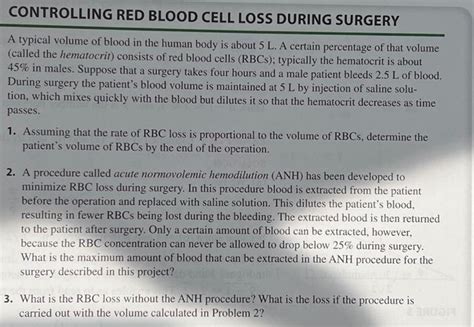 Solved A typical volume of blood in the human body is about | Chegg.com