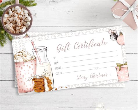 Coffee Gift Voucher Gift Certificate Template Printable - Etsy