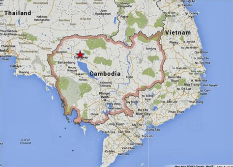 Siem reap Cambodia map - Map of siem reap Cambodia (South-Eastern Asia ...