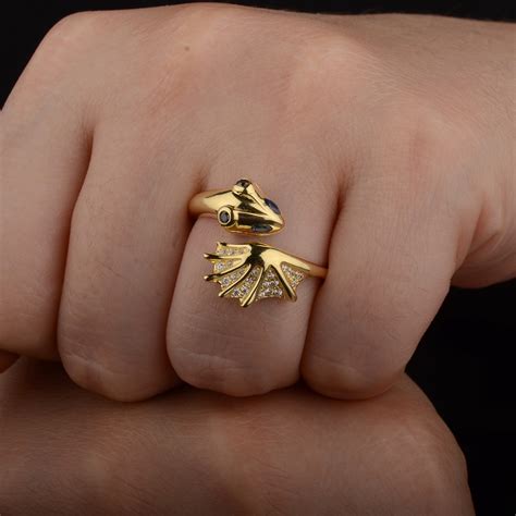 Dragon Ring, Animal Jewelry, 14K Solid Gold, 18K Gold, Diamonds Rings ...