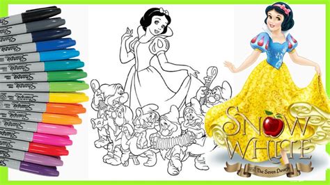 Putri Salju Mewarnai Princess Snow White Coloring Disney Princess Snow ...