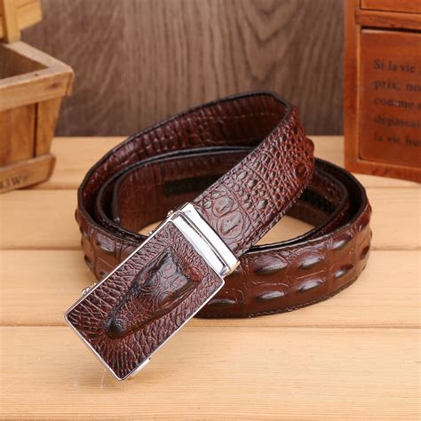 125CM Men’s Automatic Buckle Leather Belt Long Leather Belt – Alexnld.com