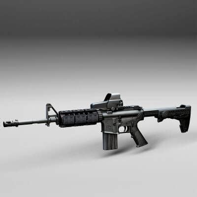 M4 Carbine Assault Rifle - 3D Model by 3Dgonza