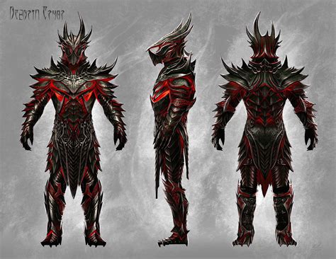 Daedric Armor, Ray Lederer | Skyrim concept art, Daedric armor, Best armor