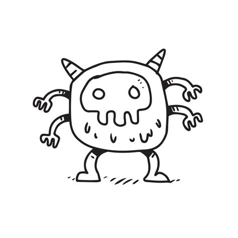 Cute Monster Outline Printable