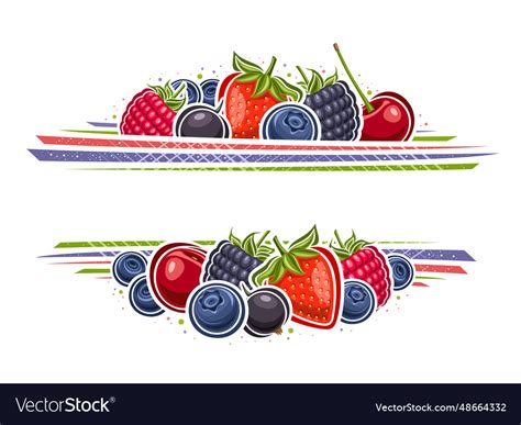 Border for berries Royalty Free Vector Image - VectorStock