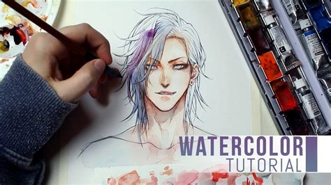 Silver Haired Anime Boy Fanart- Watercolor Painting | lupon.gov.ph