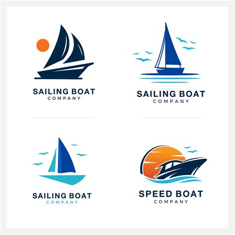 Boat Logo Design inspiration Graphic Branding Element for business and ...