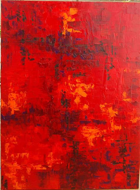 Abstract Painting Original Art Oil Extra Large Huge. Loft Art. Red ...