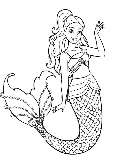 Free Coloring Pages Barbie Mermaid - RayteFischer