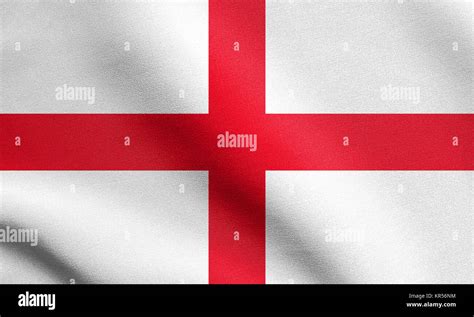 Flag of England waving in wind with fabric texture Stock Photo - Alamy