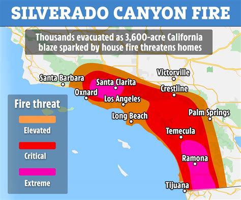 Evacuation Map Silverado Canyon : California Fire Map Update For ...