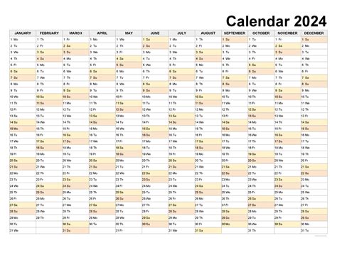 2024 Calendar Template Excel - Etta Olivia