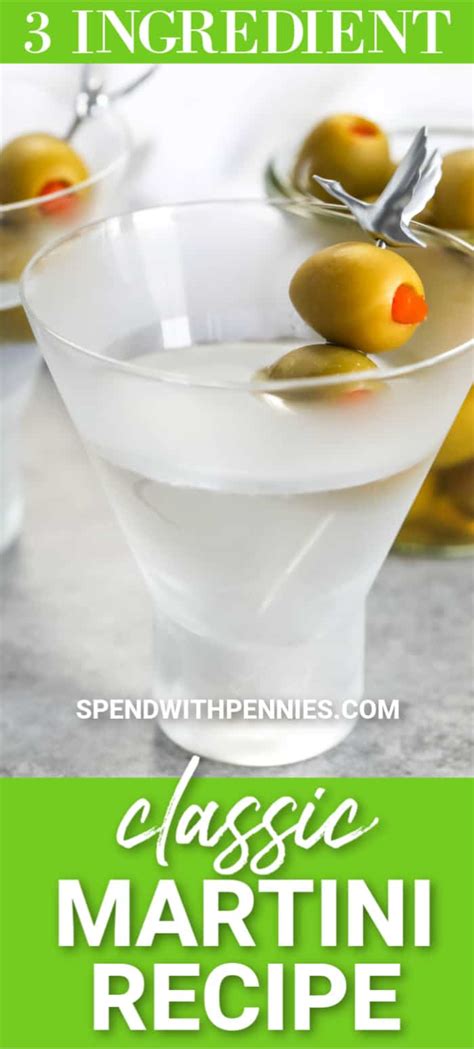 Classic Martini Recipe {3 Simple Ingredients} - Spend With Pennies